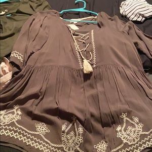 Green boho shirt/dress